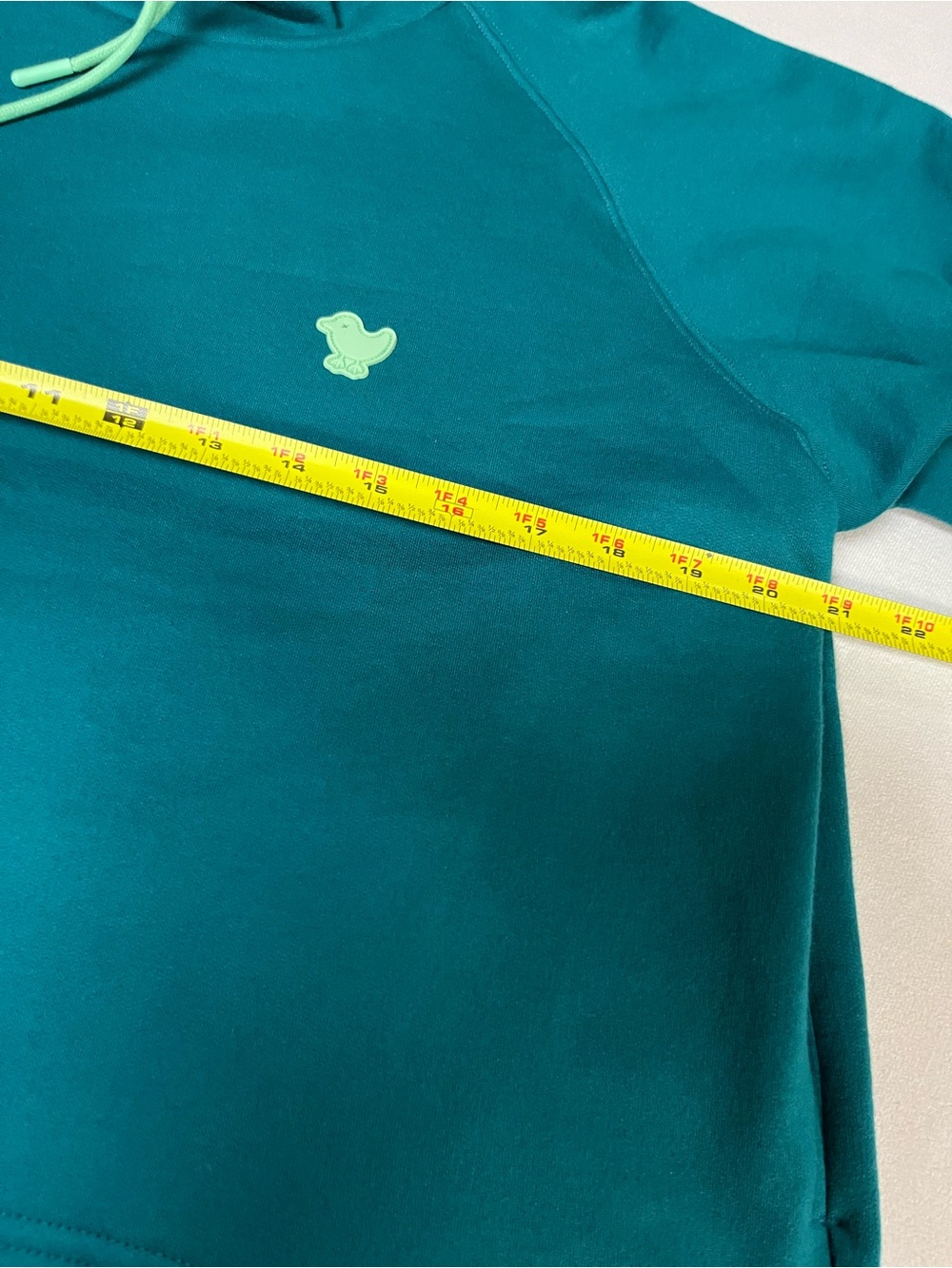 Bad Birdie Rec League Sweatshirt Women L Teal Green Golf Fleece Pullover Cropped - Picture 5 of 11